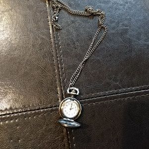 Antique silver watch pendant